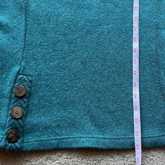 Prana Women's Lucia Mock Neck Wool Blend Sweater Teal - Picture 9 of 9